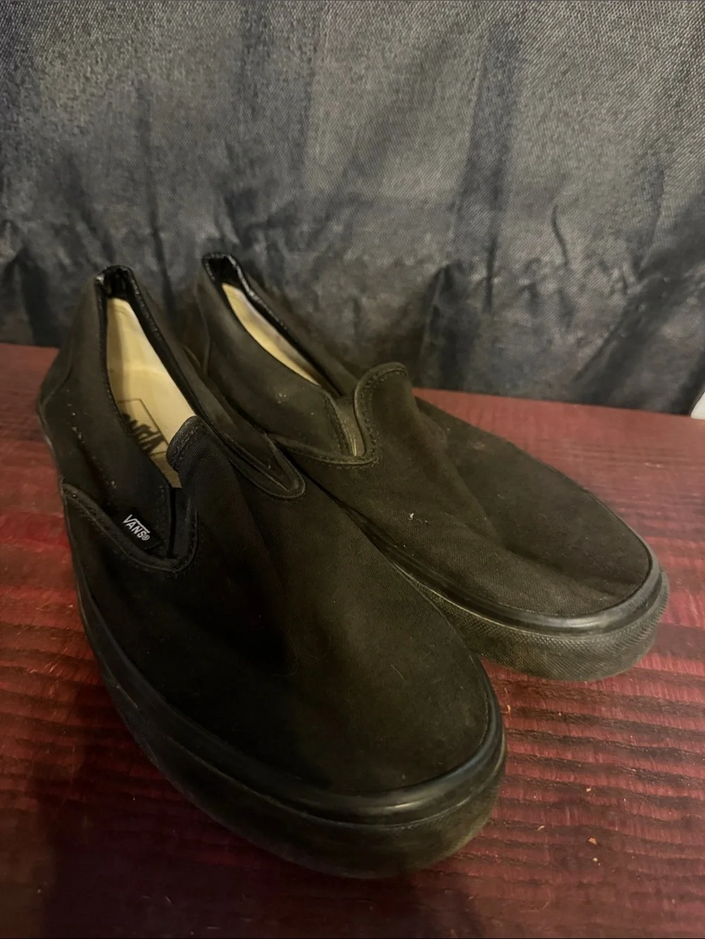 Black slip on vans